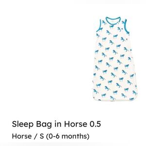 Kyte BABY Sleep Bag, Horse, 0.5 TOG / Sz S (0-6 mo) - Fair Condition